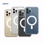 Crystal Clear TPU PC Mag Safe Phone Case For iPhone 15 14 Transparent Cover for sale