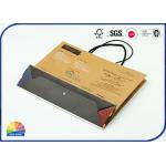 Reusable Nylon Handle Pure Natural Kraft Paper Bags For Apparel