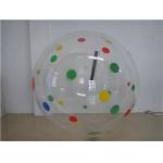 Clear PVC Inflatable Water Balls with Color Dots For Kids Inflatables Pools for sale