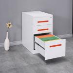 3 Drawer Cyber Lock 20.8KG Metal Mobile Pedestal With Wheels