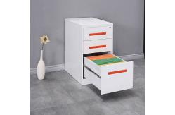 China 3 Drawer Cyber Lock 20.8KG Metal Mobile Pedestal With Wheels supplier