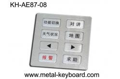 China USB connection 8 Buttons keypad numeric customization layout vandal resistant supplier