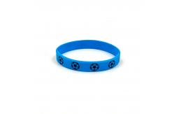 China Slogan Watchword Printed Silicone Bracelets Custom Football Fans Sports Silicone Wristbands supplier