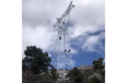 China Hot dip galvanized Angle Iron 10 - 500kV Overhead Transmission Line Tower supplier