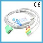 China Nihon Kohden OPV-1500 3 lead ecg cable, 20pins manufacturer