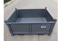 China Foldable Mesh Powder Coating Metal Pallet Cage For Warehouse Logistics supplier