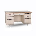 Six Drawer Steel Executive Desk for sale