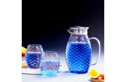 China High Borosilicate Glass Pitcher , Drip Free Large Capacity Glass Water Carafe supplier