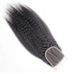 OEM Yaki Remy Human Hair Closure Can Be Dyed Hand Crochet Skin Friendly for sale