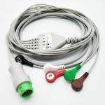 Patient Monitor TPU Snap Connector ECG Electrode Leadwires for sale