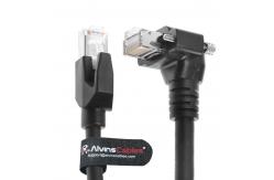 China Alvin's Vertical Screw Lock CAT6a GigE Cable for Industrial Cameras supplier