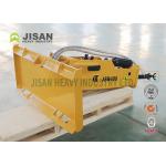 Yellow Compact Excavator Hammer Attachment 6 Height 2000Lbs Carrier Weight