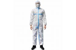 China SF Disposable Isolation Clothing Dustproof With Hooded / Elastic Cuff supplier