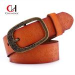 Vintage Plum Needle Buckle Women'S Denim Belt Leather Material 3.3cm Width for sale