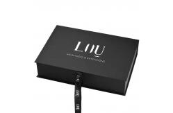 China Cosmetic Black Rigid Cardboard Box Packaging Foldable Multiscene supplier