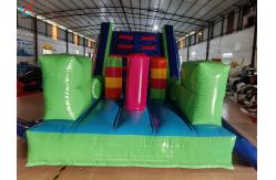 China Commercial PVC Inflatable Interactive Game Obstacle Course Castle For Kids supplier