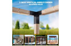 China DIY Elevated Wood Stand Bracket Kit Materials Avaliable Q235B and 4x4 Steel Brackets supplier