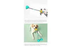 China Natural Rubber Dog Chew Toy TPR Indestructible Suction Dog Tug Of War Toy supplier