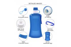 China Anti Spill Silicone Expandable And Foldable Drinking Water Bottle supplier