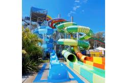 China Fiberglass Rainbow Water Slide Muti Player Commercial Pool Slides supplier