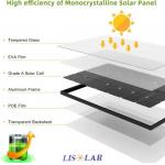166mmx166mm Cell Bificial Solar Panels 12V 200W Mono Solar Panel IP65