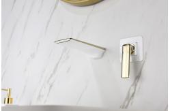 China Wall Mounted Bathroom Waterfall Basin Faucet  2 Hole 1 Handle supplier