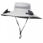 Outdoor Wide Brim Sun Hat Solar Solar Fan Cap Custom Wholesale Fishing Portable Bucket Hat for sale