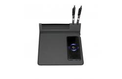 China High Quality Personalized Folding Multifunction Waterproof Customised Logo Pu Leather Wireless Charging Mo supplier