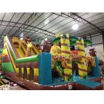 Digital Printing Inflatable Jump House / Forest Inflatable Animals Standard Dry Slide For Children Under 15 for sale