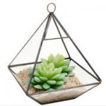 2016 new hanging clear glass prism air plant terrarium tabletop succulent plants holder for sale