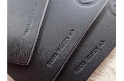China High Frequency Logo On PU Leather Patches For Jeans Fashionable OEKO supplier
