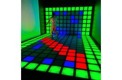 China Wired Interactive RGB Activate Game LED Dance Floor For Kid Games supplier