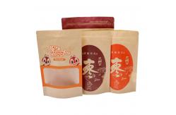 China Recyclable Kraft Barrier Pouches 80-180 Mic Stand Up Pouch With Zipper supplier