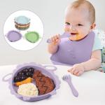Sheep Divided Safe Infant Food Plate Baby Silicone Led Weaning Feeding For Toddlers for sale