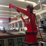 1.5t 6m Loading Telescopic Vessel Ship Deck Cranes For Cargo Lifting