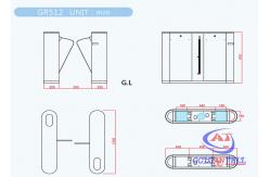 China Pedestrian waist height turnstiles remote controls wireless alarm system supplier