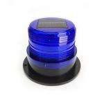 Solar DC 10-110V LED Rotary Flashing Strobe Blue Warning Light Flashing Beacon Light for sale
