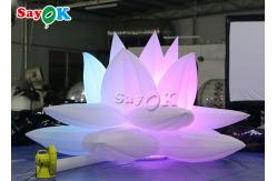 China Party Decoration 3m Inflatable Lotus Flower Model With Led supplier