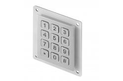 China 12 keys compact format IP67 vandal proof stainless steel industrial Numeric keypad supplier