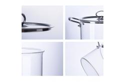 China Clear Double Ear Borosilicate Pyrex Glass Cooking Pots supplier