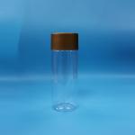 Clear PET Plastic Cookies Candy Baby Food Tall Cylinder Round Food Jars Screw Caps for sale
