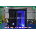 Party Photo Booth Lightweight 18 Kg Black Inflatable Photo Booth Enclose Cube With Led Lighting for sale
