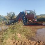 Diesel Engine 200m3/H Gold Dredging Machine With Chain Bucket Dredger