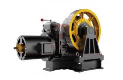 China 1.0 M/S Geared Traction Machine With DC110V Cargo Lift Traction Machine supplier