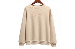 China Custom Embroidered Plain Crew Neck Sweatshirt Unlined Drop Shoulder supplier