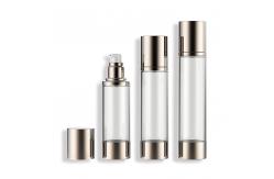 China Customized Cosmetic Lotion Packaging 80ml 100ml 120ml Clear Airless Container supplier