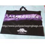 Black Soft Flexible Loop Handle Plastic Bags With Custom Printing