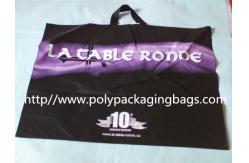China Black Soft Flexible Loop Handle Plastic Bags With Custom Printing supplier