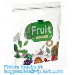 Frozen Food fresh Biodegradable Bag With Slider Zipper, PP Zip Lock Bag With Slider Perforated Fresh Grape for sale