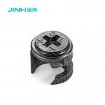 Black 12mm Cam Connector High Precision Furniture Cam Connector For Flat Pack Furniture for sale